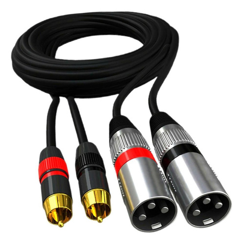 Doble Rca Macho A Doble Xlr Macho Cable De Interconexión 1m