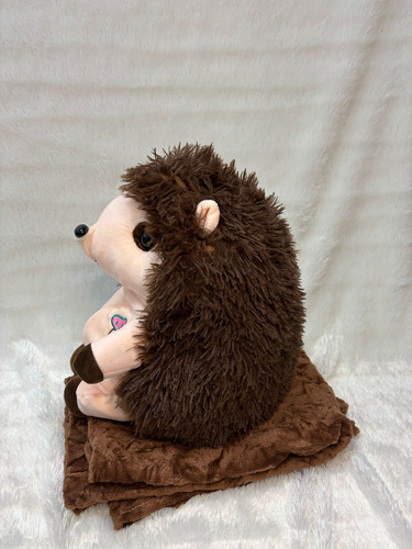 Peluche 3 En 1 Con Manta 50cm - Animales Varios Erizo