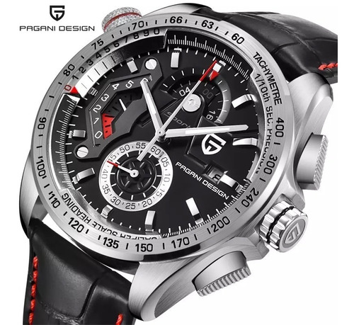 Relógio Masculino Couro Pagani Design Original