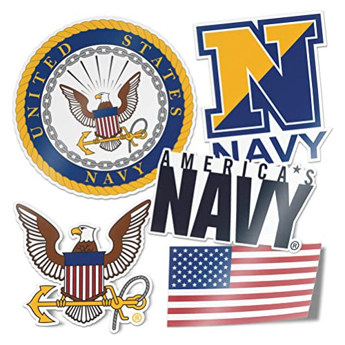 Pegatina De Emblema Del Logotipo De Marina De Estados U...