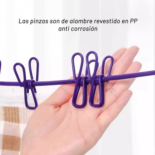 Tendedero A Prueba De Viento Cuerda Retráctil Para Azul