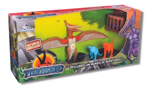 Brinquedo - Carrinho Dinossauro Rex + Brinde (12 Dinossauros) - Super