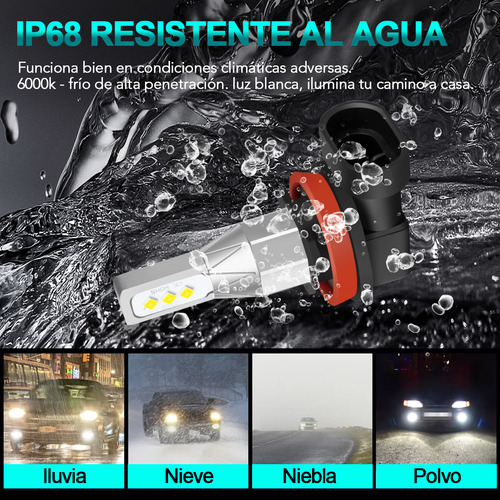 2 Faros Antiniebla Led H11 H8 Para Toyota Corolla 2009-2016