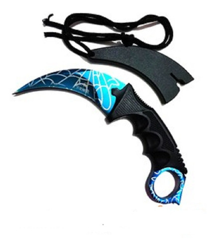 Cuchillo  Tactico Counter Strike Karambit Blue Spider