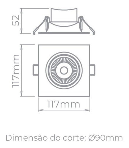 Imagem 4 de 5 de Embutido Led Easy Stella Par20 7w Branco Quente Sth7920/30