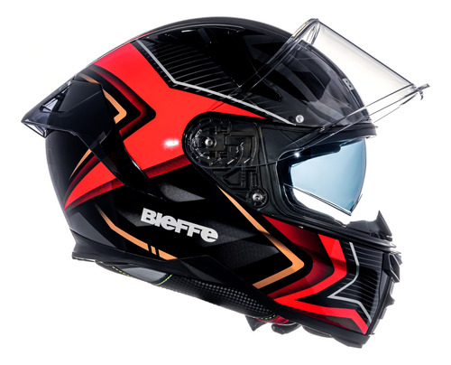 Capacete Masculino Bieffe B-fast Strak Vermelho Esportivo