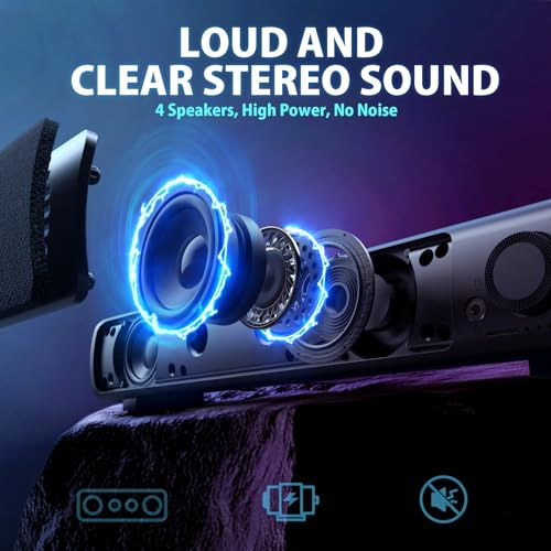 Altavoces De Computadora, Barra De Sonido Usb Alimentada Con