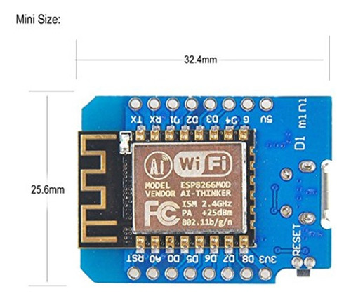 Mini D1 Wifi Nodemcu Esp8266 Esp12f 4mb Uart Para Arduino