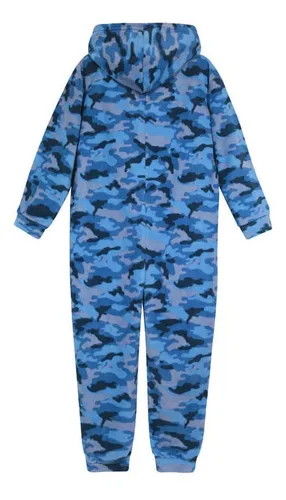 Pijama Niño Polar C/gorro Camuflaje Azul H2o Wear