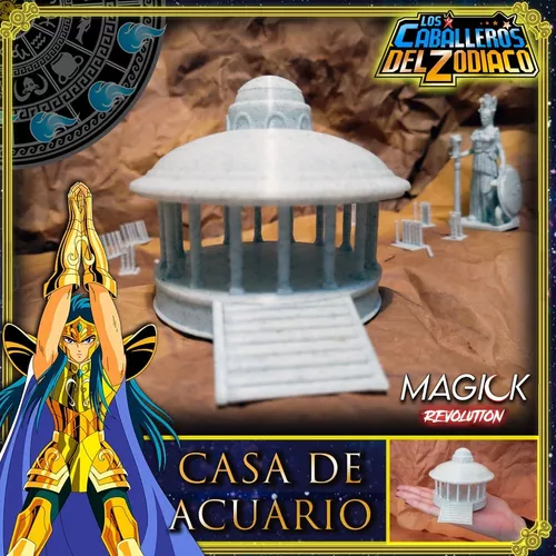 3 Figuras Casas Del Santuario Saint Seiya Caballeros Zodiaco