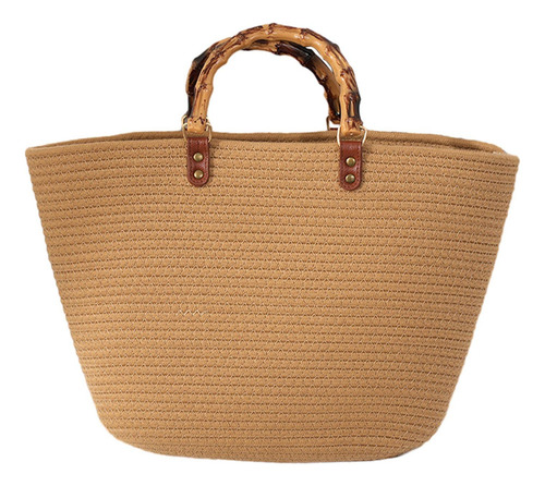 Bolso De Playa Para Mujer, Bolso Tejido Bohemio Informal A