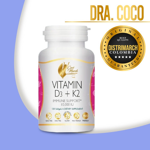 Imagen 1 de 6 de Vitamina D3 + K2 Dra Coco March Soporte Inmune 