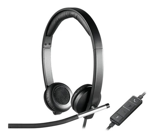 Headset Logitech H650e Stereo Usb Com Controle De Volume 
