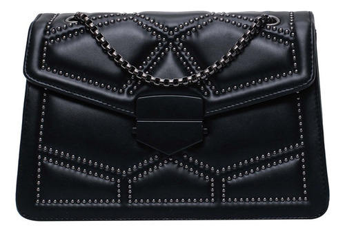 Bolso Bandolera Con Cadena Tachonada 2023 Para Mujer, Bolso
