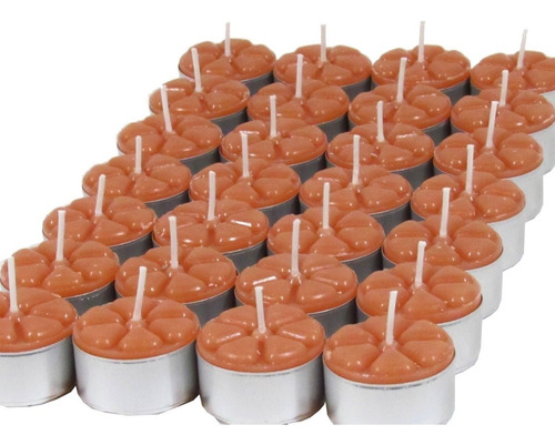 30velas Aromáticas 12 Aromas Aromatizada Luxo Caixa Rechaud Cor Marrom Claro Aroma De Canela