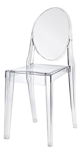 Silla Ghost Transparente Sin Posabrazos