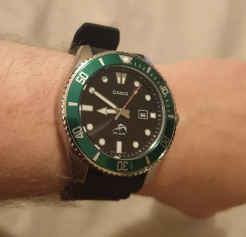 Reloj Hombre Casio Marlin Duro Mdv-106b-1a3 Buceo Fechador