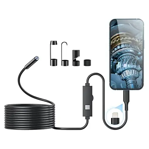 Endoscopio Digitale Con 6 LED, Fotocamera HD Ispezione, Cavo USB Da 1m/2m, Per Android (Type-C) E PC - Foto 2