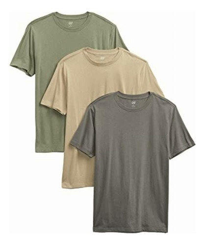 Gap Paquete De 3 Camisetas De Manga Corta Para Hombre, Verde