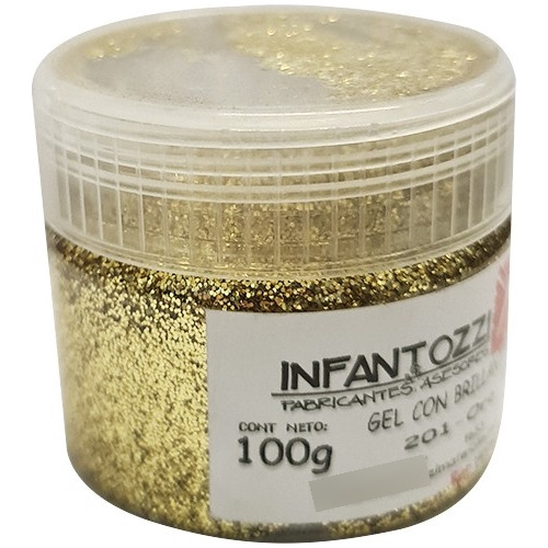 Gel Con Brillantina Para Dedo | Infantozzi | Oro