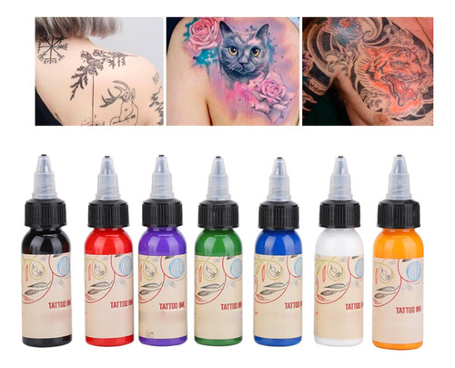 Kit De Tintas Para Tatuar 1oz 7 Colores