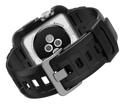 Case Pulseira Spigen Apple Watch 38mm Rugged Armor Pro Black