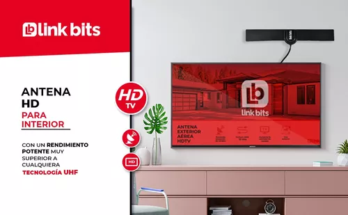 LINK BITS INHD01 Antena de TV Digital para Interior, Alta Definición HDTV  Ultra Compacta, Amplifica la Recepción de Canales : :  Electrónicos