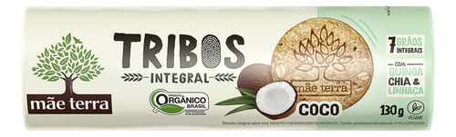 Mãe Terra biscoito integral orgânico coco tribos pacote 130g