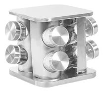 Comprar Porta Temperos E Condimentos 8 Potes De Vidro Cu002F Tampa Inox