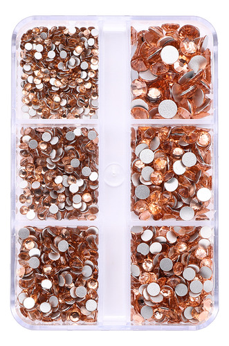 Rhinestones De Vidrio Ss6-ss20 Uñas, Caja 6 Compartimientos