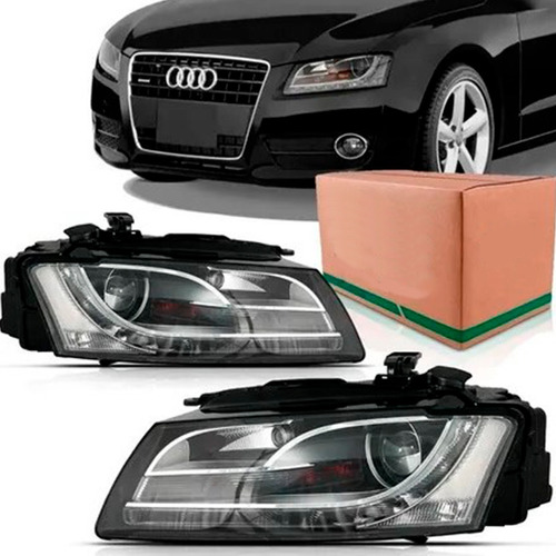 Farol Audi A5 2009 2010 2011 Elétrico Com Led Entrada Xenon