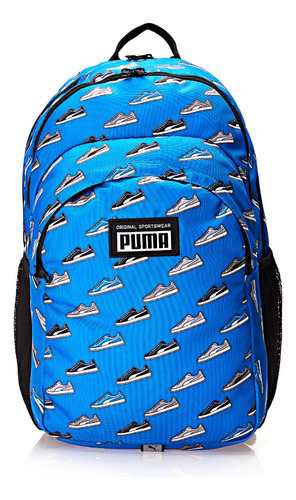 Mochila Academy de 25 L para mujer y hombre Puma Color Racing Blue-Sneaker AOP