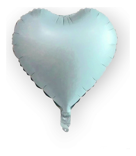 Globo Corazón Celeste Pastel Satinado 18 Pulgadas Por 3 Unid