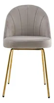 Comprar Combo X2 Silla Thea Tapizada En Pana Acero Pata Dorada 