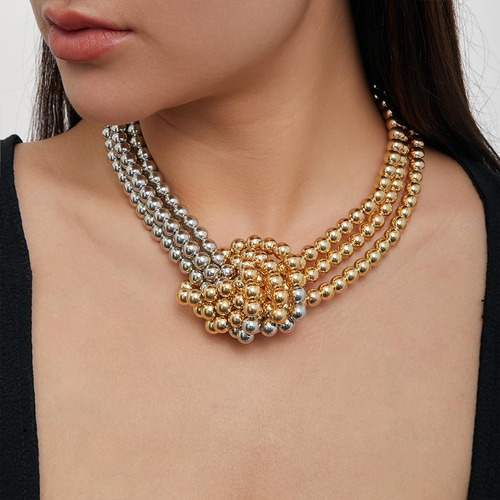 Gargantilla De Perlas En Capas Vintage Para Mujer, Gargantil