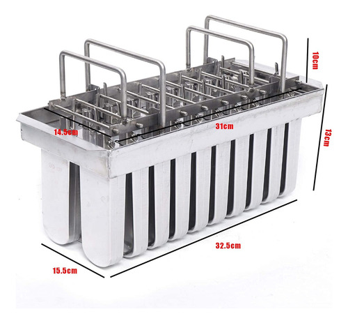 Molde Para Helados De Paleta Acero Inoxidable 20