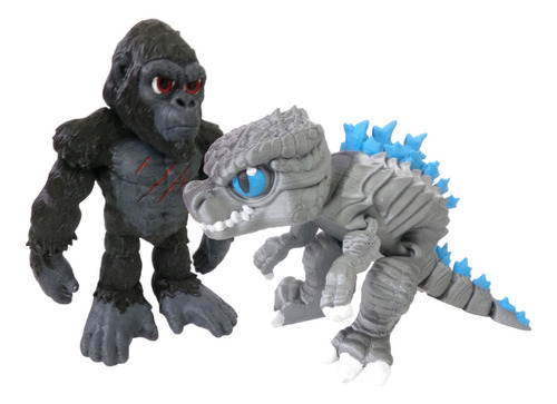 Godzilla Y King Kong Combo Figuras Articuladas Impresión 3d