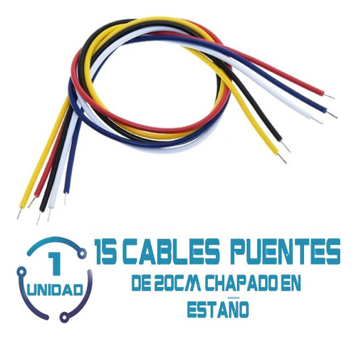 15 Cables De Puente Chapada En Estaño 20cm 