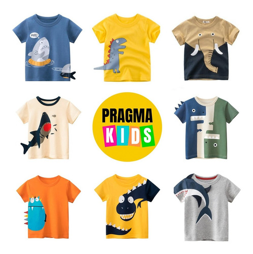 Arma Tu Pack X3 Camisetas 3d Niño 100% Algodón Pragmakids