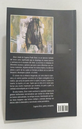 Libro Dices Miedo / Eugenia Prado Bassi