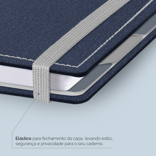 Caderno Disco Iscool Inteligente Grande Solid Touch Aço Azul