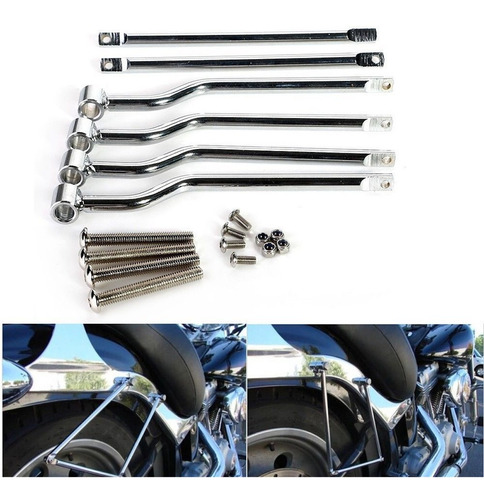 Imagen 9 de 10 de Soportes Alforjas Moto Harley Yamaha Honda Maletas