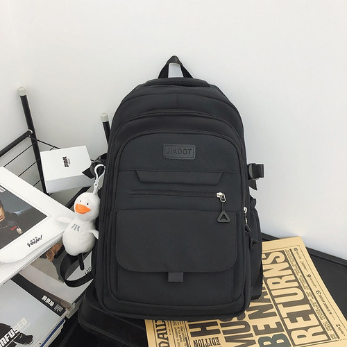 Nueva Mochila Clásica Para Campus, Mochila Impermeable, Bolso De Viaje Para Exteriores, Mochila Para Computadora Portátil De Gran Capacidad. Negro