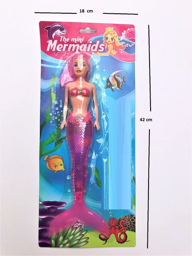 Muñeca Sirena Con Luces Y Accesorios  Niñas