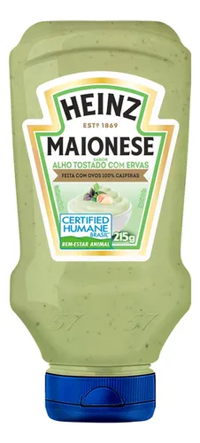 Heinz Maionese Sabor Alho Tostado Com Ervas 1 X 215 G