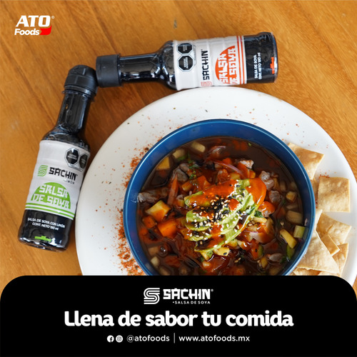 Salsa De Soya Con Limon Sachin Ato Pack 2 Pzas Con 190ml C/u