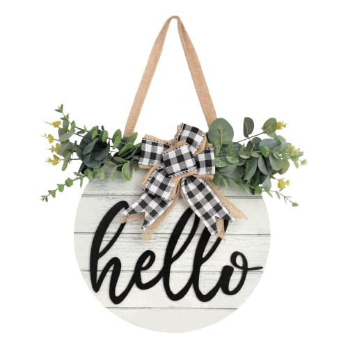 3d Hello Spring Wreaths For Front Door | White Horizont...