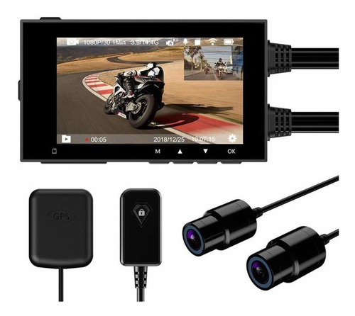 Motowolf M6 Motorcycle Recording System Waterproof Dual Cam