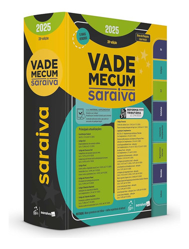 Vade Mecum Saraiva Atualizado: 2025, De Saraiva Jur. Editorial Editora Saraiva, Capa Dura, Edição 39a Em Português, 2025
