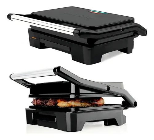 Grill Sanduicheira Mallory Chefpro 900w Black Inox Antiaderente C...